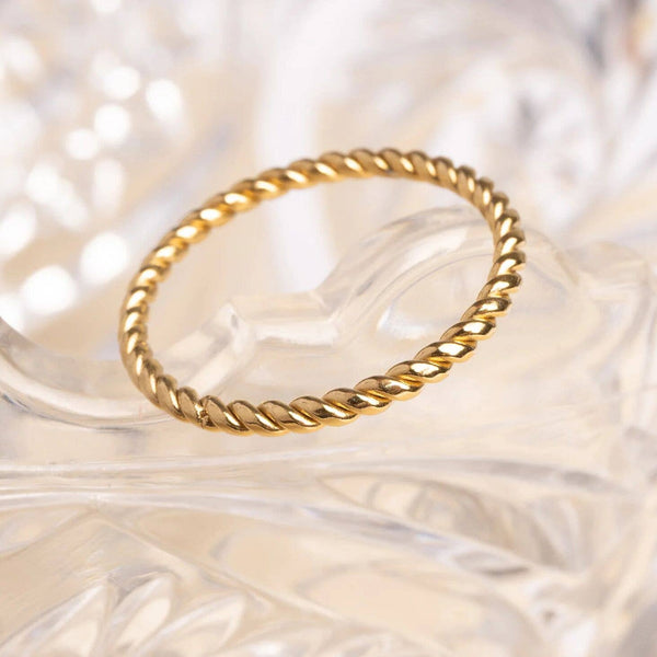14K Gold Filled PLUS™ Braided Spacer Ring: Gold / 8