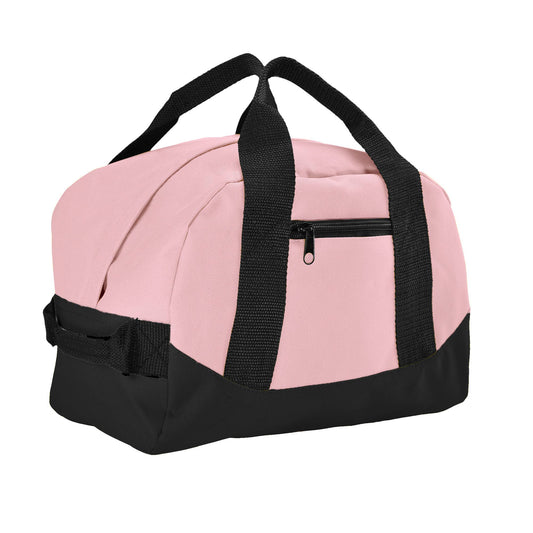 12" Mini Two Tone Duffle Bag: Pink - Lulu Bella Boutique