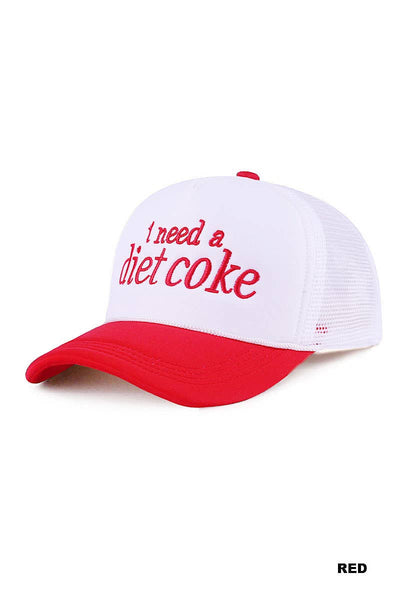 I Need A Diet Coke Two Tone Trucker Mesh Hat