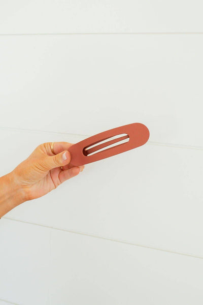 Oversized Flat Claw Clip: Brick