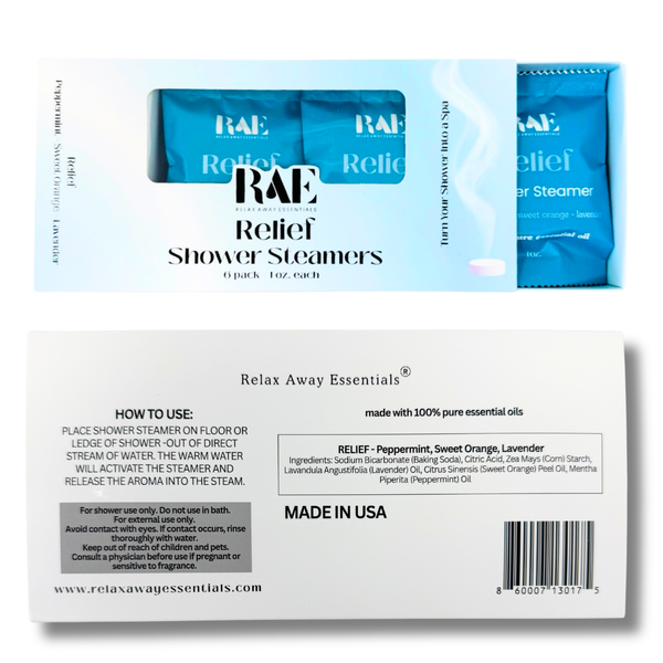 Relief Shower Steamers 6 Pack - Made in USA - Aromatherapy 
