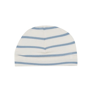 Ribbed Stripe Glacier Lake Beanie Hat 0-3M