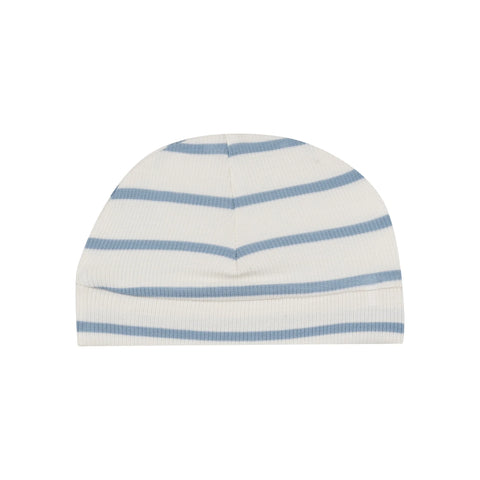 Ribbed Stripe Glacier Lake Beanie Hat 0-3M