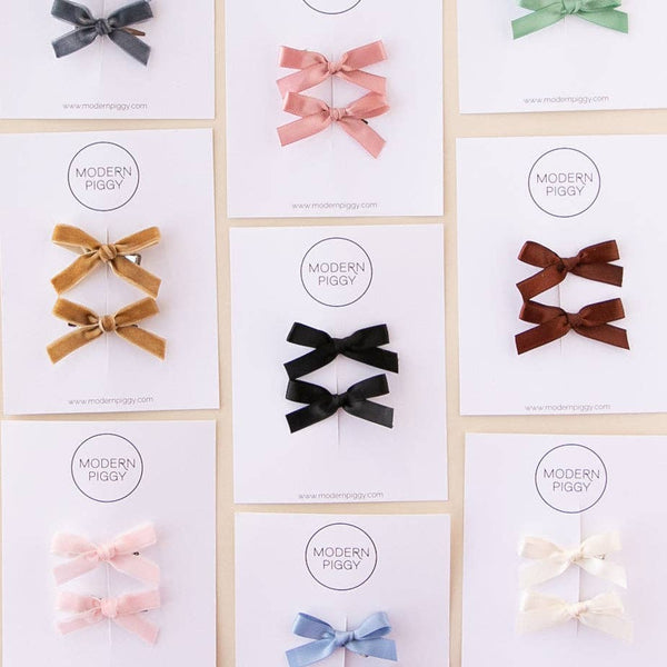 Baby Pink | Mini Ribbon Bow Set