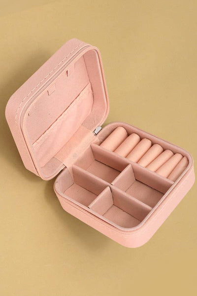 JEWELRY ORGANIZER TRAVEL BOX CASE | 40P532: Off White