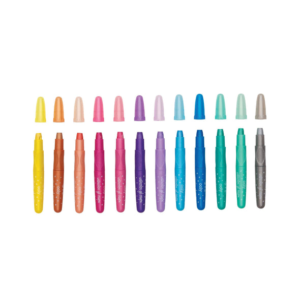 Rainbow Sparkle: Watercolor Gel Crayons (Set of 12) - Lulu Bella Boutique