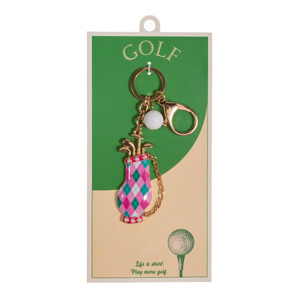 Golf Bag Charm Drop Keychain Bag Charm: Multi - Lulu Bella Boutique