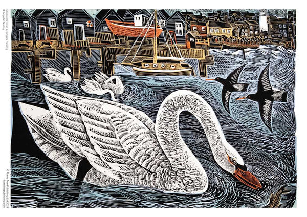 Adult Sustainable Jigsaw Puzzle Angela Harding: Southwold Swan by