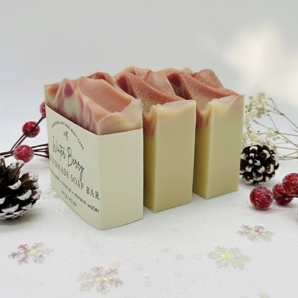 Winter Berry Handmade Soap Bar SEASONAL VEGAN HOLIDAY