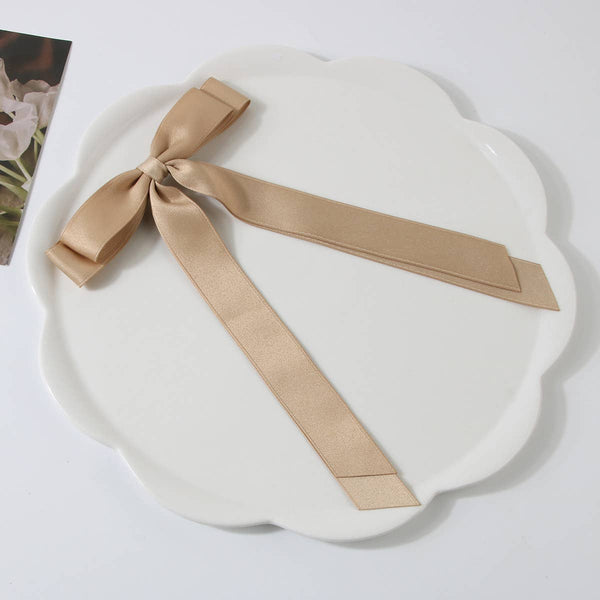 DOUBLE-LAYERED BOW HAIR CLIP_CWAHA1047: Black / (OS) 5 - Lulu Bella Boutique