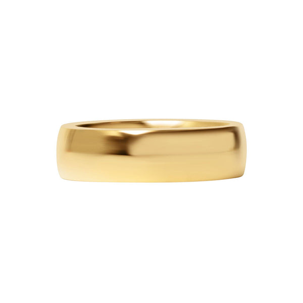 Stainless Steel Blank Gold Ring: 8 / 4mm