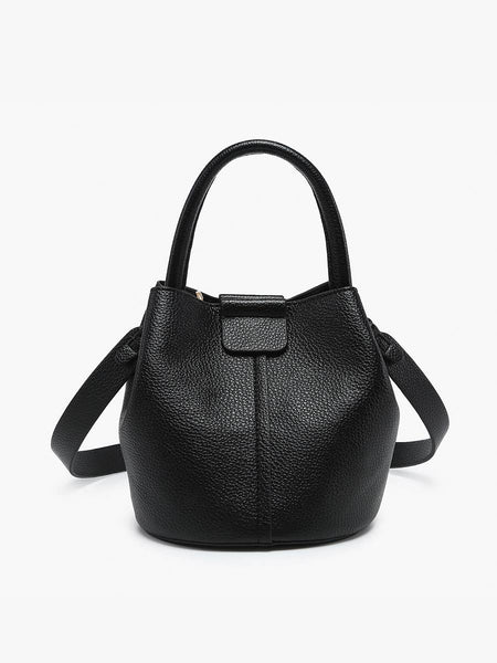 M2528 Farrah Bucket Bag w/ Top Handle & Inner Bag: Cherry Lacquer - Lulu Bella Boutique