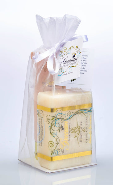 Goat Milk Relaxation Organic Soap and Lotion Gift Set: Plumeria