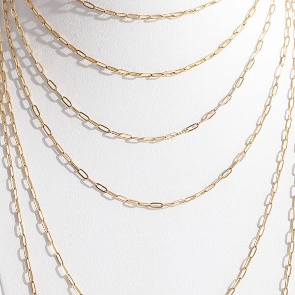 14K Gold Filled PLUS™ 2.5MM Paperclip Chain Necklace: 18"