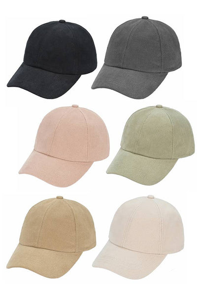 C.C Brushed Twill Baseball Cap: Gray