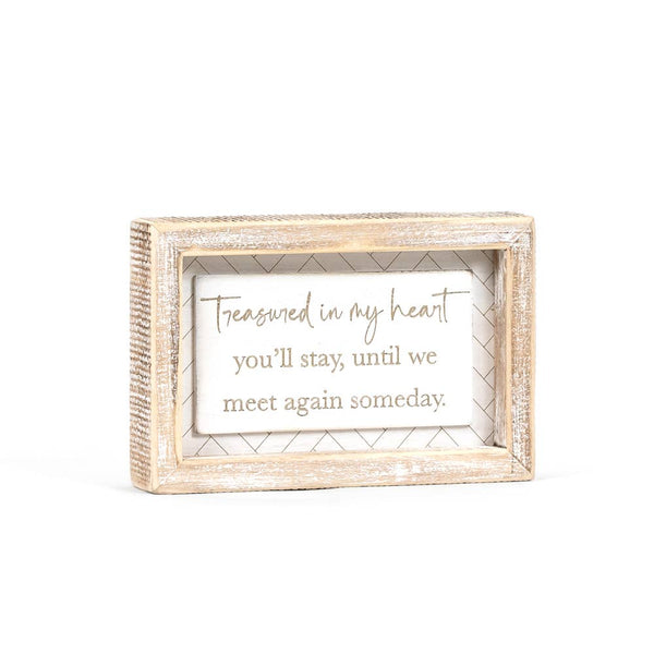 11863 - 7x4 wood sign (TREASURED) Sympathy Bereavement Gifts