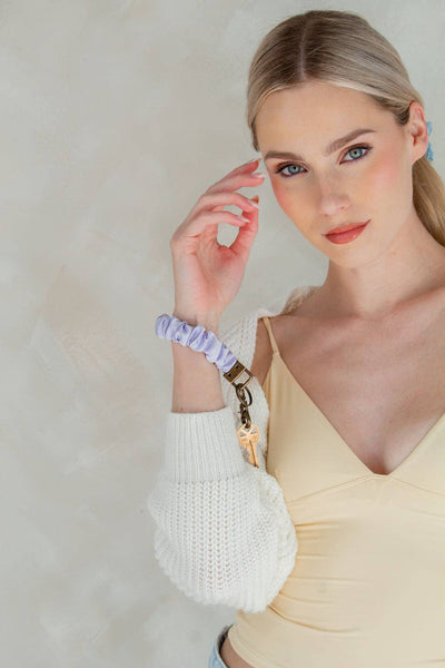 Lavender Dream Satin Keychain - Lulu Bella Boutique