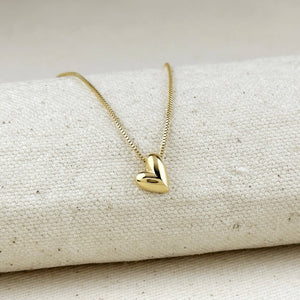 18k Gold Filled Uneven Heart Necklace - Lulu Bella Boutique