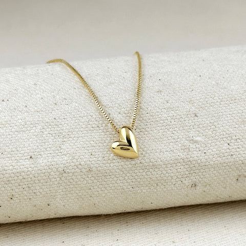 18k Gold Filled Uneven Heart Necklace - Lulu Bella Boutique