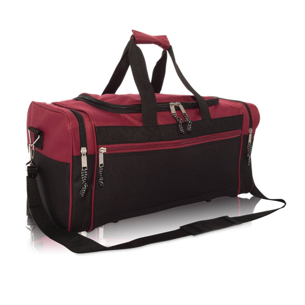 DALIX 21" Blank Sports Duffle Bag Gym Bag Travel Duffel: White - Lulu Bella Boutique