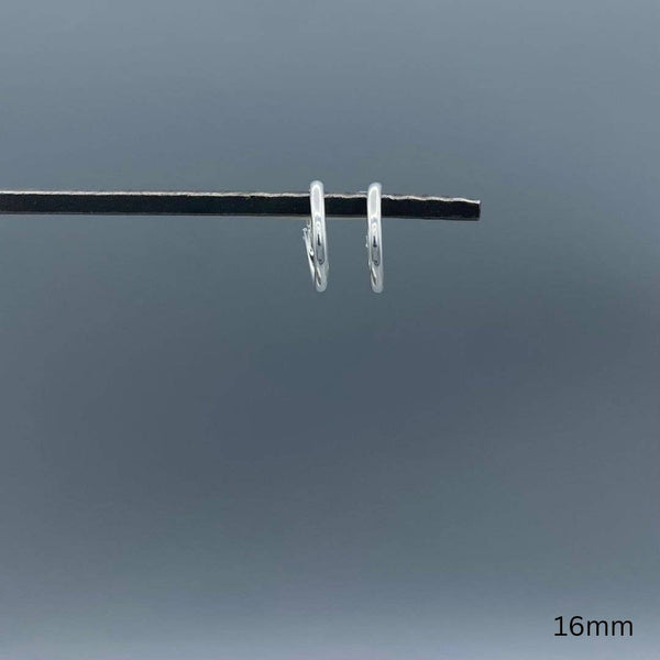 2mm Sterling Silver Endless Hoops: 16mm - Lulu Bella Boutique