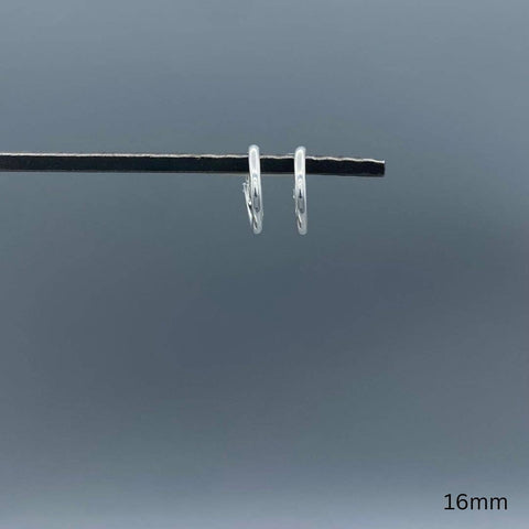 2mm Sterling Silver Endless Hoops: 16mm - Lulu Bella Boutique