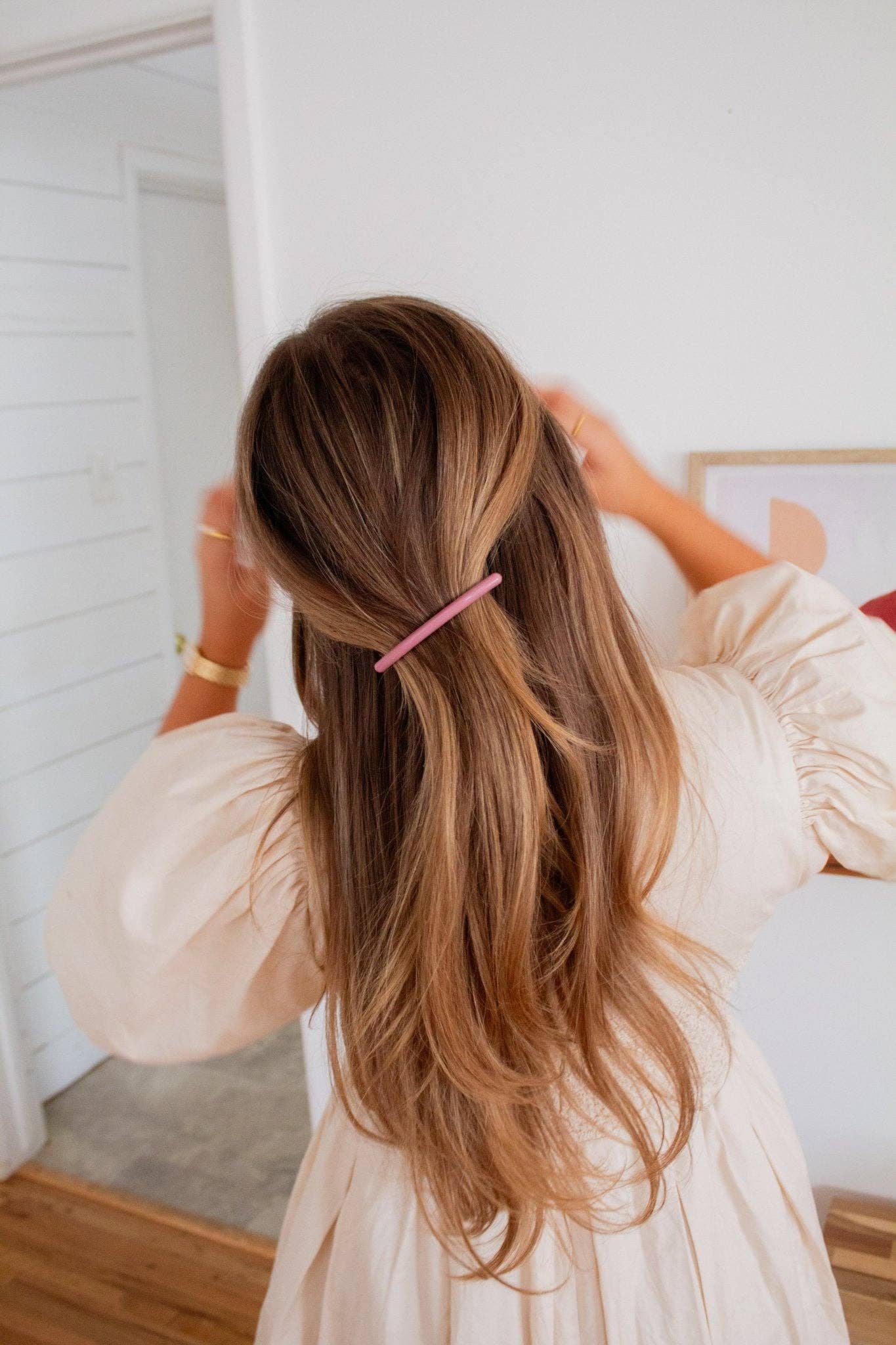 Mauve Long Barrette