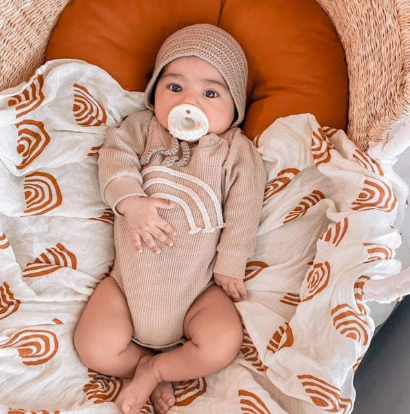 Sweetie Soother™ Pacifier Sets (2-pack): 6-18M Toast + Buttercream