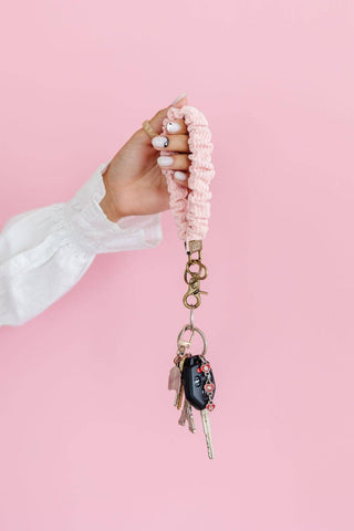 Rose Corduroy Scrunchie Keychain - Lulu Bella Boutique