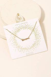 Handwritten Heart Mama Charm Necklace: G - Lulu Bella Boutique
