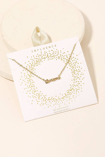 Handwritten Heart Mama Charm Necklace: S - Lulu Bella Boutique