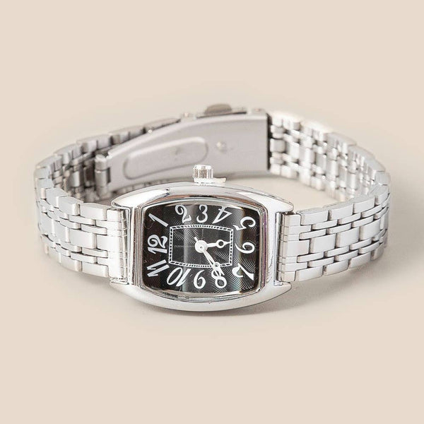 Numbered Rectangle Face Watch: GWH - Lulu Bella Boutique