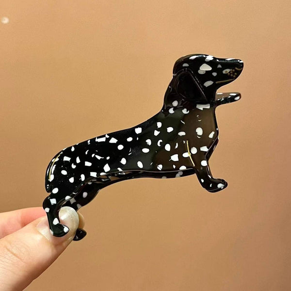 TRENDING DOG SERIES - DOG HAIR CLAW CLIPS | 40H1032: OFF WHITE - Lulu Bella Boutique