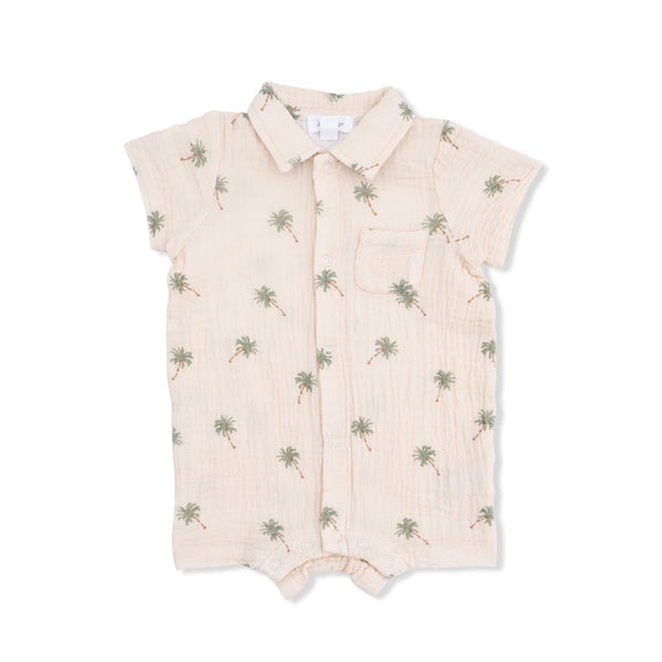 Polo Shortie- Palm Trees - Lulu Bella Boutique