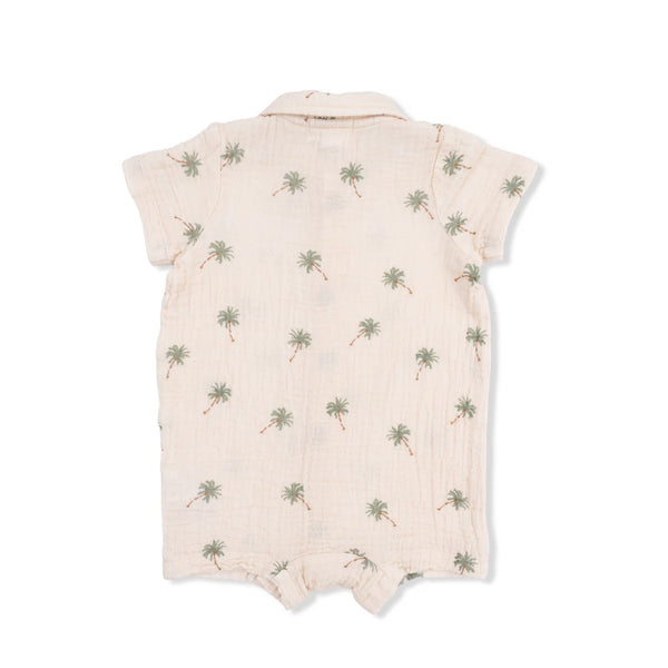 Polo Shortie- Palm Trees - Lulu Bella Boutique