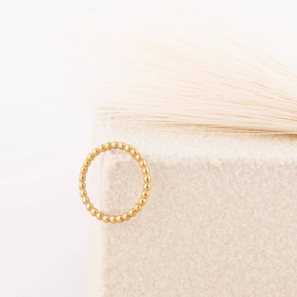 14K Gold Filled Plus™ Beaded Spacer Ring: Gold / 6