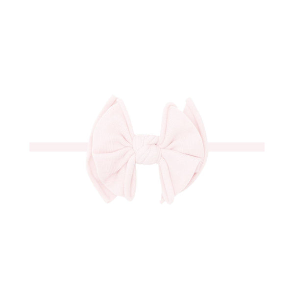 Baby Bling® Baby FAB® Skinny soft nylon bow headband: Antique Pink - Lulu Bella Boutique