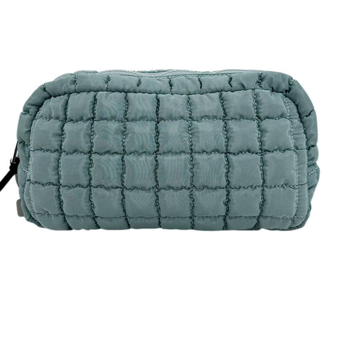 Puffer Quilted Makeup Bag Haze Blue