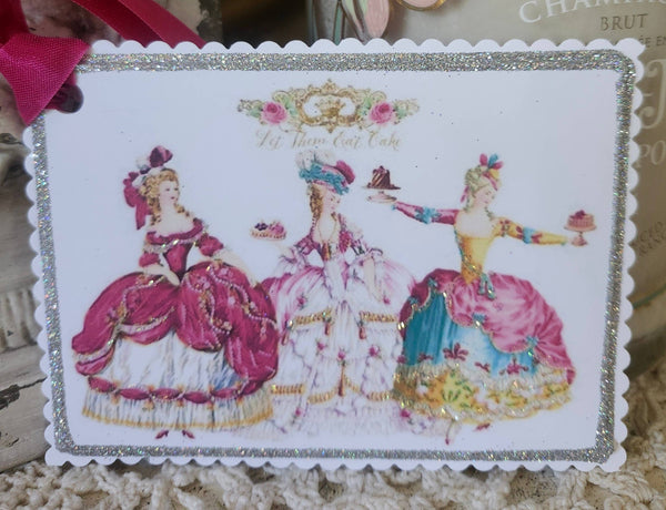 Gift Tag Three Marie Antoinette Let Them Eat Cake - Lulu Bella Boutique