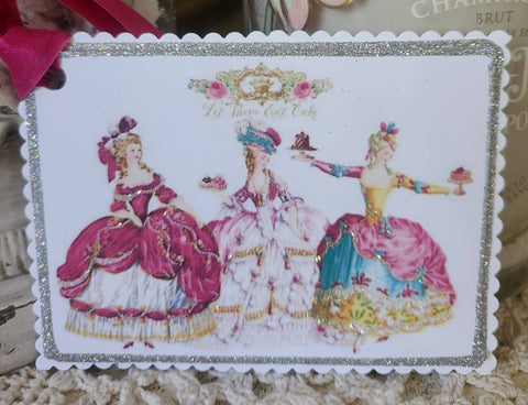 Gift Tag Three Marie Antoinette Let Them Eat Cake - Lulu Bella Boutique