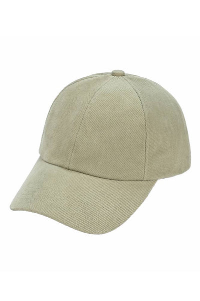 C.C Brushed Twill Baseball Cap: Gray