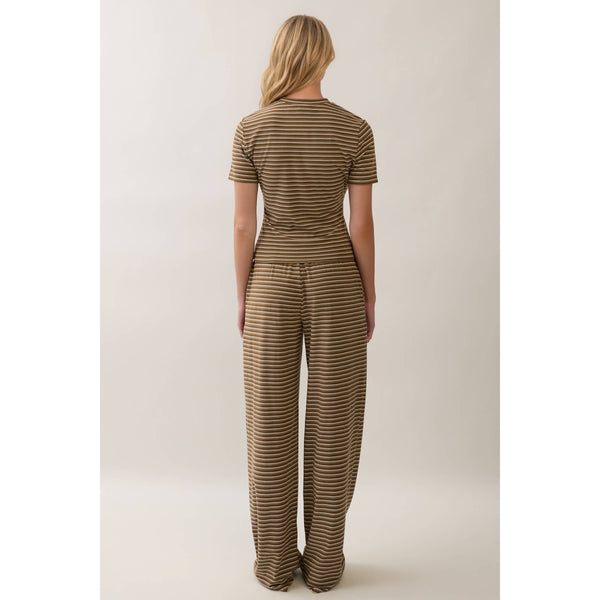 Everyday Ease Striped Lounge Set: Olive