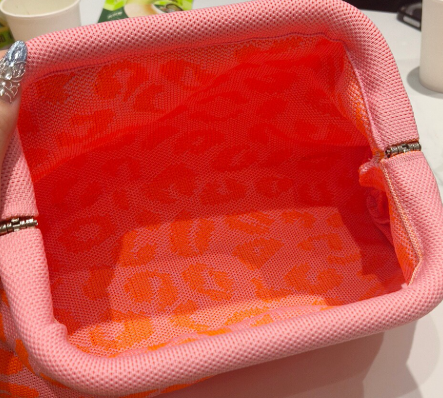 Leopard Print Knit Cosmetic Bag Knit Clutch: GPink / M - Lulu Bella Boutique