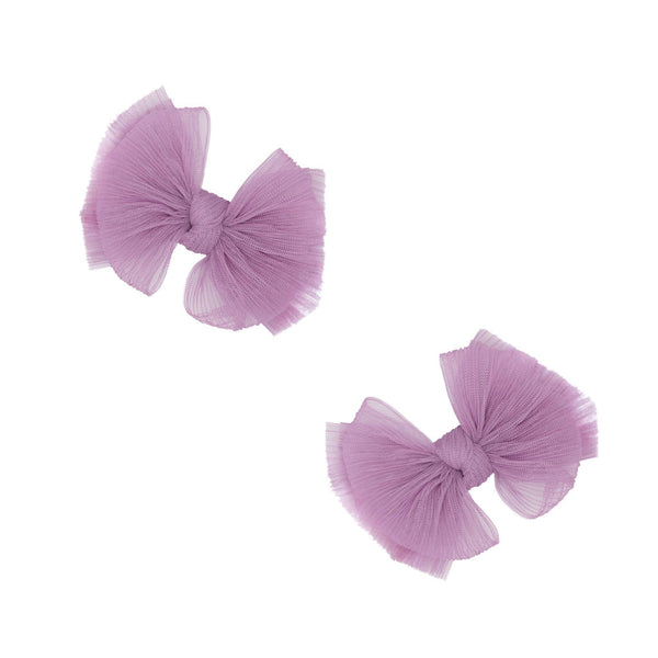 Baby Bling® 2-Pack Tulle Baby FAB® hair bow clips: Gingham Pink