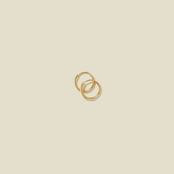 Mini Live in Hoop Earrings: Gold Filled
