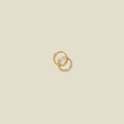 Mini Live in Hoop Earrings: Gold Filled