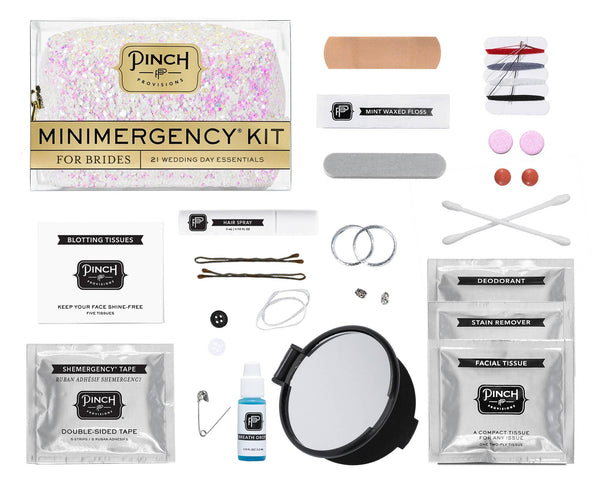 Minimergency Kit for Brides | Wedding Gifts: White Iridescent