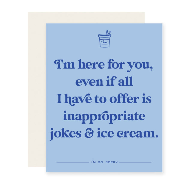 Inappropriate Jokes | Cheeky Sympathy Card - Lulu Bella Boutique