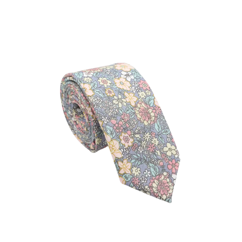 Auden Silver Floral Skinny Tie