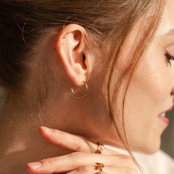 Live In Hoop Earrings: Gold Filled / 20mm